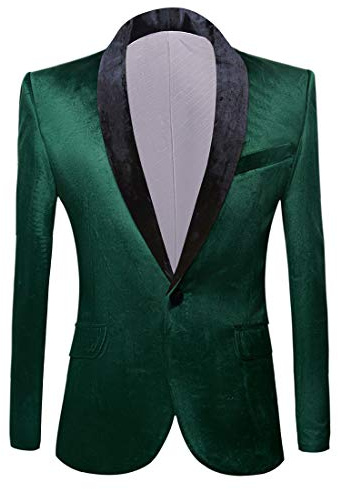 PYJTRL herrmode sammet kostym jacka smal passform blazers