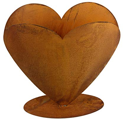 Bornhöft Herz zum bepflanzen Rost Edelrost 30cm x 30cm rostige Gartendeko Gartendekoration Metall Pflanzgefäß Rost
