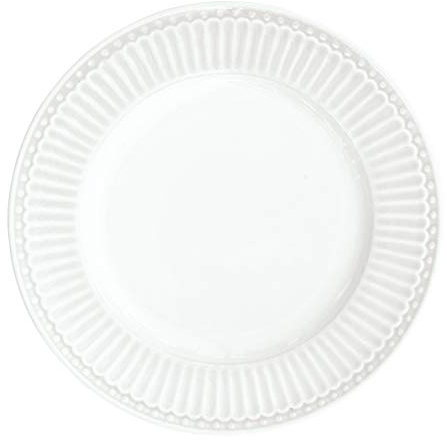 GreenGate - Teller, Kuchenteller, Dessertteller - Alice - Porzellan - weiß - D 17,5 cm