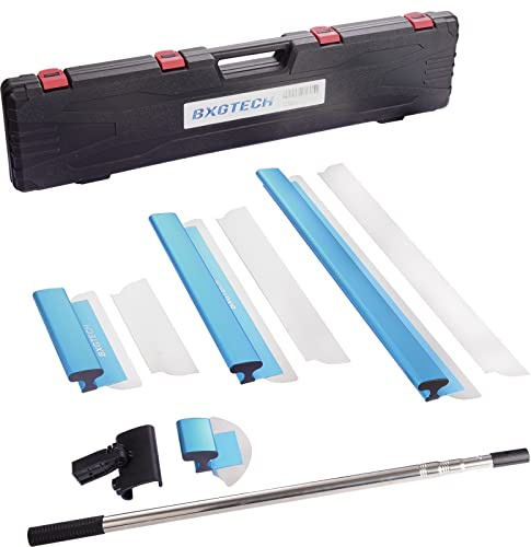 BXGTECH Trockenbauwerkzeuge Skimming-Klinge mit Verlängerungsgriff – 30,5 cm, 55,9 cm und 81,3 cm Klingen aus extrudiertem Aluminium 301 Edelstahl, Bauwerkzeuge, Wandplatte mit 0,5 mm und 0,35 mm