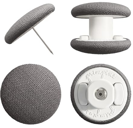 Primpins Duvet Clips - Classic Linen Collection - Locking Pin Fasteners - Keeps Comforter from Shifting in Cover (Set of 4, Dark Grey)