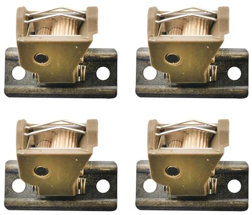 CHENJIN 4 accesorios de bloqueo de cordón para persianas venecianas, rodillo de color marrón, accesorios de cortina de bambú, hebilla de bloqueo de metal, polea, instalación de cuerda, dispositivo de