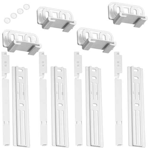 FIND A SPARE Integrated Fridge Freezer Slide Door Mounting & Installation Universal Sliding Bracket Fixing Kit (Pack of 4)