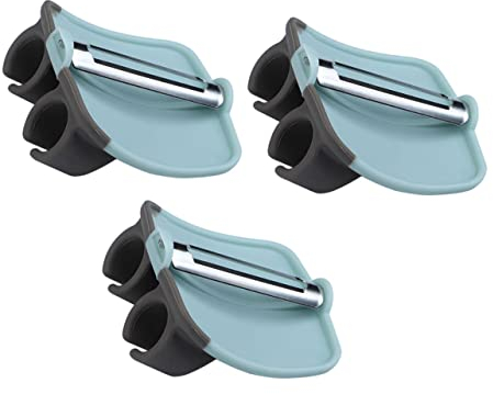 ABOOFAN 3 Pièces Râpe Melon Doigt Éplucheur De Pommes Éplucheur De Légumes à La Main Éplucheurs De Cuisine Poignée De Outil pour Éplucher Pommes Pêche TPR Raboteuse Concombre Faire Tourner