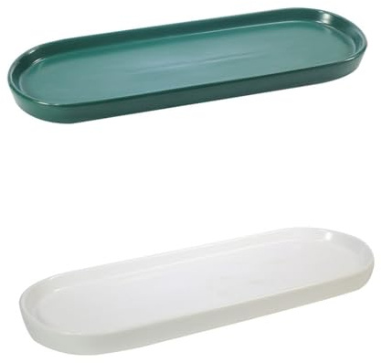 AENZA Piatto per Sushi in Ceramica Rettangolare, Piatto per Snack di Pasta Lunga, Piatto per Snack,Piatto da Dessert, Piatto da Sushi