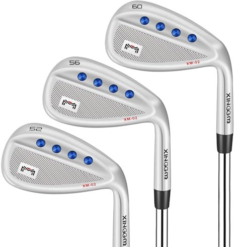Juego de cuñas de golf forjadas para hombres o individuales de 48/50/52/54/56/58/60 grados, cuña de arena para hombres diestros, cara fresada para más giro (plata, RH, 58 grados)