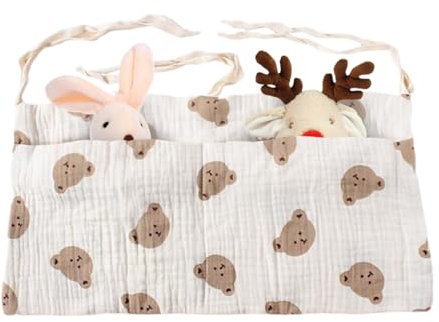 1 Stück Babybett Organizer,Baby Kinderzimmer Organizer,Kinderzimmer Hängender Bett Organizer,Betttasche Spielzeugtasche,Organizer Beistellbett Baby,Hängen an Krippe oder Wickeltisch