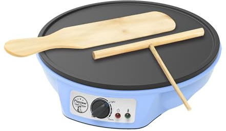 Bestron ASW602BBS Crepe Maker, Alloy Steel, Blue