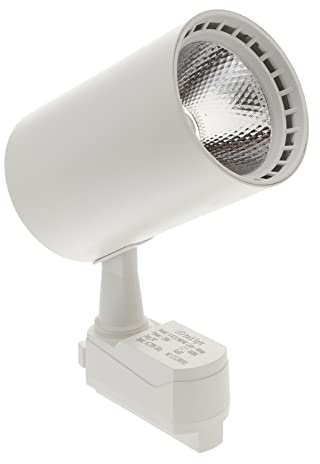 DIYEAH Luz De Riel Led Cob De 20w, Cabezal Ajustable, Aluminio Resistente, Luz Para Tienda De Ropa y Espacios Interiores, Foco De Techo Para Iluminación De Acento, 1 Unidad