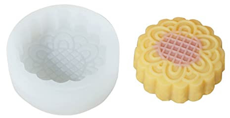 Stampo per torta di luna coperto di neve fatto a mano per festa di metà autunno