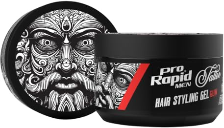 Pro Rapid Tattoo Series Gum Hair Styling Gel 300 ml – formar och stöd, kantkontroll, volymgivande hårgel för en glänsande look