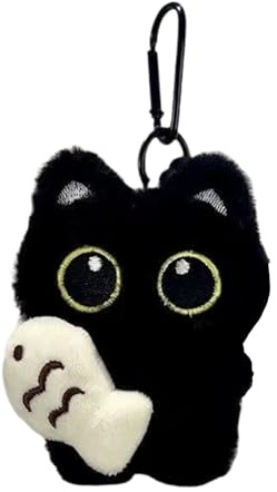 Pendenti Per Animali Cute, Portachiavi Di Peluche Per Gatti, Portachiavi Di Peluche Di Gatto Nero, Con Un Cordino, Adatto A Portafogli,borse,automobili,regali Per Le Vacanze,souvenir Di Amicizia,ecc