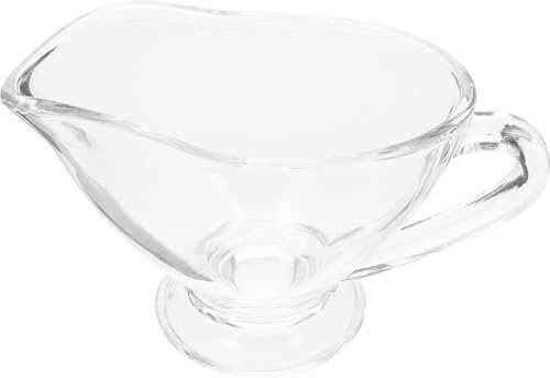 Cabilock Salsera de Vidrio Barco 170 Ml Resistente a Temperaturas Calientes y Frías para Restaurante y Catering Uso Doméstico