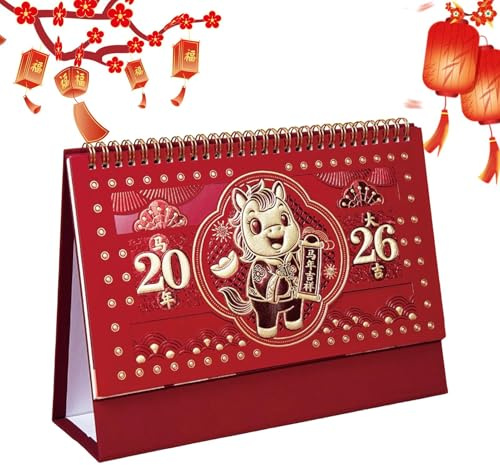 Calendario Mensile 2026 - Agenda Tradizionale | Capodanno Lunare Calendario 12 | per Studenti Bambini Adolescenti Adulti Amici Aula Dormitorio Studio