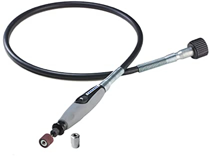 Dremel 225–01 Flex-Schaft-Drehwerkzeug-Befestigung mit Komfortgriff und langem Kabel – Gravierer, Polierer und Mini-Schleifer, ideal für Detail-Metallgravur, Holzschnitzerei und Schmuckpolieren, Grau