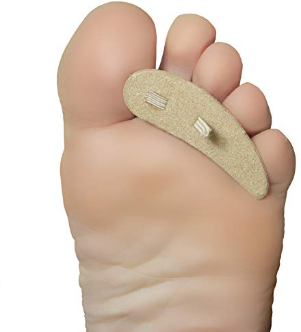Steins Hammer Toe Crest Cushion and Buttress Pad Reduces Pressure from Calluses and Hammer Toes, Large Left, Beige, 3 Count (Pack of 1)