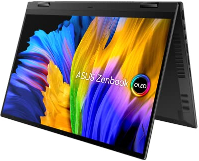 Asus Zenbook Flip 14 OLED Slim Convertible | 14,0 2K OLED Display | AMD Ryzen 9-5900HX | 16 GB RAM | 512 GB SSD | AMD Radeon | Windows 11 | QWERTZ Tastatur | Black | 16:10 Formfaktor Touchscreen