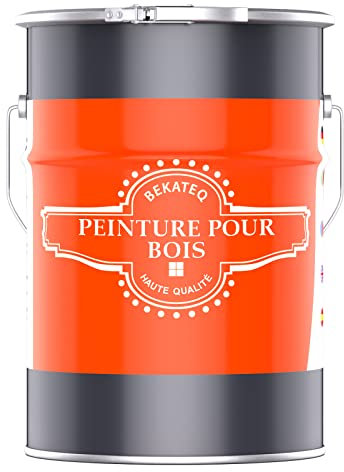 BEKATEQ Peinture protection bois BE-420 Gris platine 1l I Peinture pour bois intérieur et extérieur à base d'eau I Vernis pour parquets, escaliers, clôtures I Protection contre les intempéries