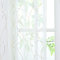 Yujiao Mao Voile Transparente Gardine mit Glanz Streifen Druck Morderne Wohnzimmer Gardinen, Gold mit Ösen, BxH 140x225cm, (1er Pack)