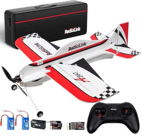 Radiolink A560 6 modes de vol RC Avion RC facile à piloter avec télécommande 2,4 GHz, Byme-A Gyro FC, moteur sans balais pour enfants, garçons, filles, adultes, débutants ou expérimentés