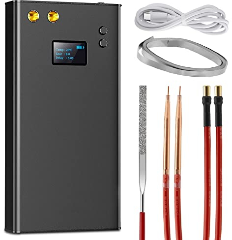Soldador por Puntos Soldadora por Puntos para Baterías de 11000mAh, 80 Velocidades con Conector Tipo C para Pantalla LCD, Tira de Niquel y Cable de Carga USB (11000mAh)