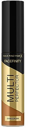 Max Factor Facefinity Multi-Perfector Concealer, All In One, Conceal Imperfections, Instant Brightening, Natural Finish, Lightweight, Vegan, Customisable Coverage - 9N, 11ml
