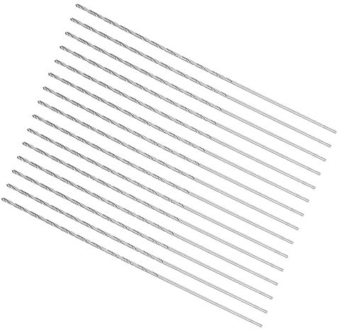 CoCud Mini Brocas Helicoidales, 0.8mm Diámetro 60mm Total Longitud, Alta Velocidad Acero Brocas Helicoidales - (Aplicaciones: para Metal Plástico y Carpintería), 20uds