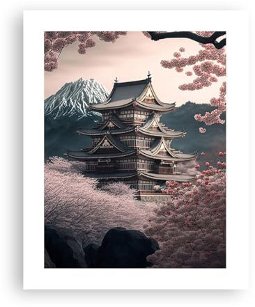 Poster da Parete Senza Cornice 40x50cm Asia Giappone Ciliegia Giapponese Decorativi Stampa da Parete Decorazione Murale Wall Art Quadri Moderni Soggiorno Camera da Letto Cucina - P2XPA40x50-5734