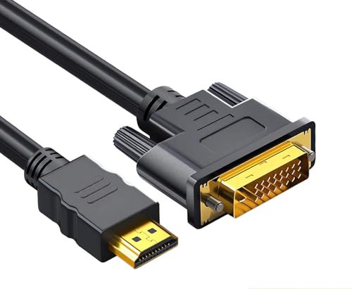 baolongking DVI Kabel, bidirektionaler DVI Adapter 1080P Video High Speed kompatibel für Computer, PC, Raspberry Pi, Roku, Xbox One, PS4 PS3, Grafikkarte -1m