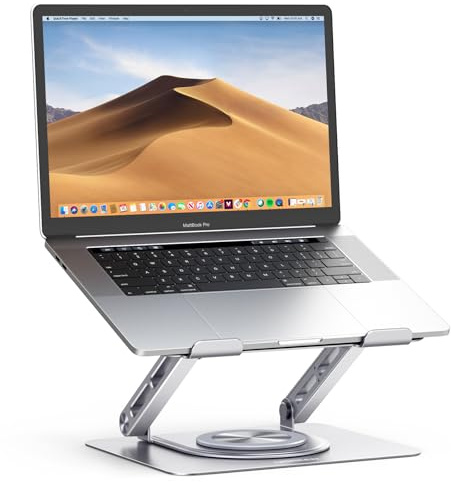 UGREEN Supporto per Laptop da Scrivania, Stand per PC Portabile Regolabile Ergonomico con Base Girevole a 360° Compatibile con MacBook Pro Air Notebook Fino a 17,3 Pollici