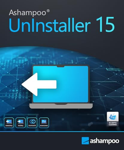 Ashampoo UnInstaller 15 - Bessere Installationsüberwachung, Präzision und Kompatibilität für Dein System! | 1 Gerät | 1 Benutzer | PC Aktivierungscode per Email