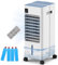 ARTETHYS Portable Air Conditioner Cooler with Remote Control, 8L Evaporative Air Cooler Fan with Digital Display, 3 Speeds, Humidifier, 4 Ice Packs, 12H Timer Swivel for Home Office Bedroom