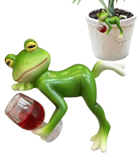 Figurine grenouille décorative grenouille - Pot de fleurs - Décoration de jardin - Convient pour la maison, le jardin, la clôture, le balcon, la terrasse, la pelouse, la cour