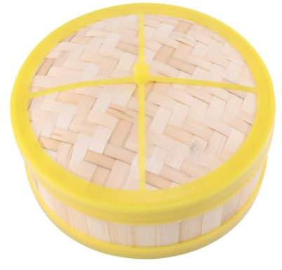 LABRIMP 1 Ensemble Bateau à vapeur en bambou cuisson couvercle paniers à vapeur paniers vapeur pour cuisiner chignon cuiseurs vapeur pour cuisiner Papaçon pour les boulettes en bois