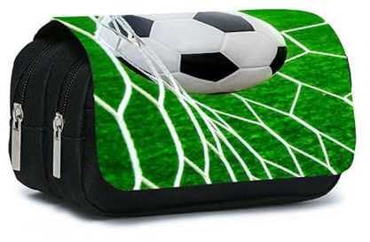 Fußball Kinder Federmäppchen Mäppchen, Football Pencil Case, Tragbares Schreibwarenetui Stifttaschen, Doppelreißverschlüsse Stifttaschen,für Junge Mädchen Schule Studenten Fussball Fans Geschenk(C)