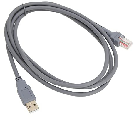Yinhing Barcode Scanner USB Cable, USB Barcode Scanner Cable Plug and Play ABS Scan for Symbol LS2208 LS2208AP LS1203 LS4208 DS6707 DS6708