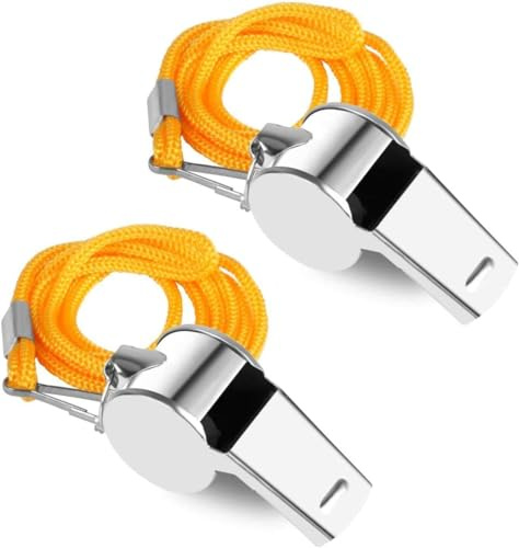 OBKOJJ Whistle,48 PCS Sports Whistles with Lanyard, Loud Crisp Sound Whistles for Referee Teacher Emergency Training
