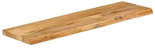 Eleganz Mesa de madera de mango maciza con borde de árbol 100 x 40 x 3,8 cm - Acabado natural para cocina, salón u oficina - duradero y respetuoso con el medio ambiente