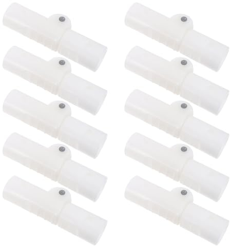 GALPADA Lot de 10 Connecteurs en Plastique Blanc pour Cadre Pliable de Bassin Autoportant, Joints D’angle Robustes et Applicables, Compatibles Supports de Seaux de Bain Pliables,