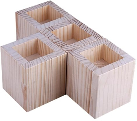 Sänghöjare i trä, Möbelupphöjare Paket med 4 3-20 cm Höjd Öka 500 kg Stöd for sängar Soffor(A 9.2cmIncrease Height 15cm)