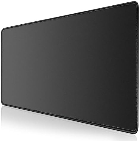 LL-COEUR Svart Speed Gaming musmatta 60 x 40 x 0,3 cm, bred skrivbordsdekoration med sydda kanter för tangentbord, mus (600 x 400 x 3 mm)