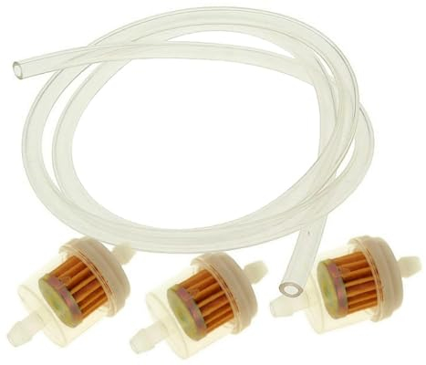 2EXTREME 3x Benzinfilter Transparent 6mm + Benzinschlauch kompatibel mit Mofa, Roller, Hercules, kompatibel mit Piaggio, kompatibel mit Vespa Ciao
