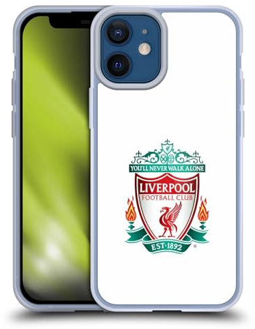Head Case Designs Officially Licensed Liverpool Football Club White 1 Crest 1 Gel Case [Military Grade Protection] Compatible with Apple iPhone 12 Mini and Compatible with MagSafe