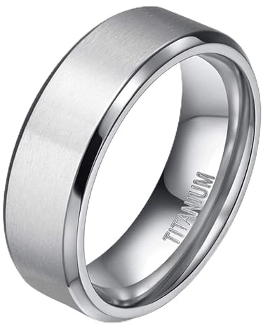 Zakk Alliances pour homme et femme En titane Argent mat brossé Bague de fiançailles Mariage 4mm 6mm 8mm 10mm