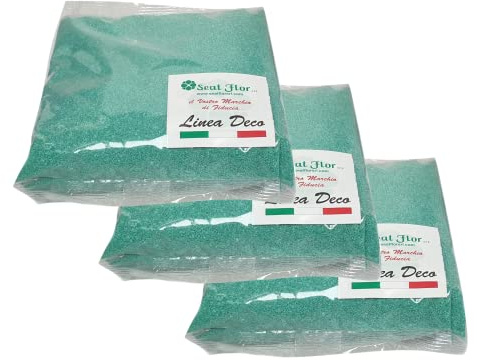Seat Flor srl® Sabbia colorata per decorazioni vasi 0.5 mm. conf. da 3 kg. (tiffany)
