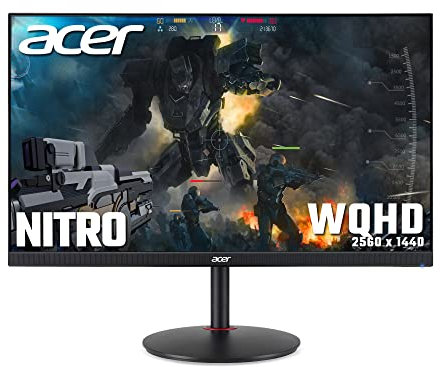 Acer Nitro XV272UXbmiipruzx 27 Inch Quad HD Gaming Monitor (IPS Panel, FreeSync Premium, 240Hz, 1ms, HDR 400, Height Adjustable Stand, DP, HDMI, USB Hub, Black)
