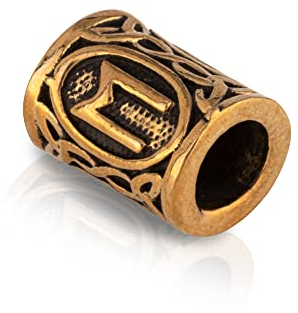 NKlaus EHWAZ - Bronze Futhark Rune Bartperle Germanisch Keltisch Wikinger Gothic 3542
