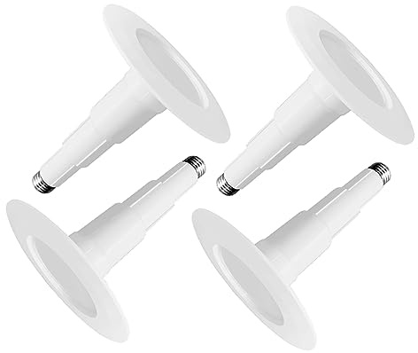Jolux 4 Inch Adjustable LED Can Light Retrofit, 8.5W=40W 3000K 500LM, Dimmable ETL Damp Rated, Easy Flush Mount Install, Bevel Trim E26 Base, Recessed Lighting for Home Kitchen Bathroom, 4-Pack
