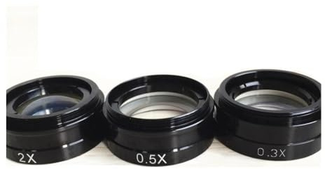 0,3X/0,5X/0,75X extra objektiv lins Barlow reduktionslins M42 gänga för industrimikroskop 180X lins (storlek: 0,5X)