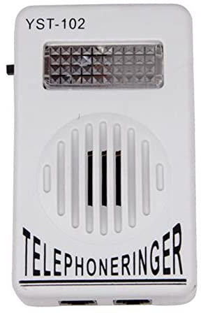 DENUVI Phone Bell Extra Loud Ringer Speaker Strobe Light Flasher Bell Wall Hanging for The Elder Old Amplifier Landline Telephone Ring